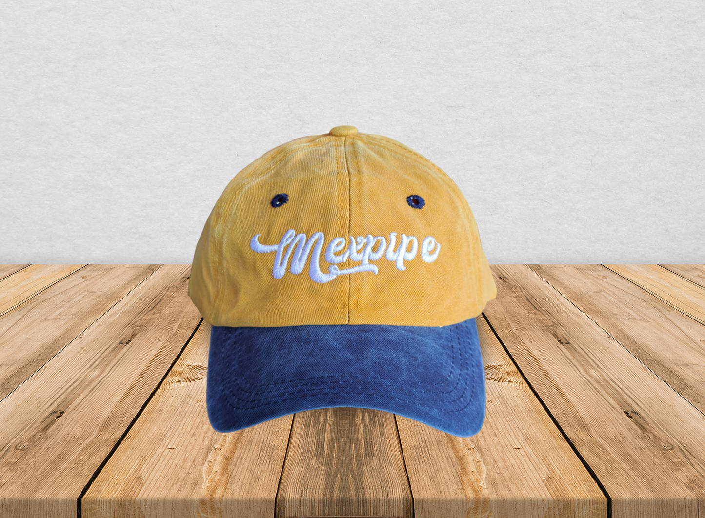 Gorra Deslavada Azul Amarillo Soft Serve