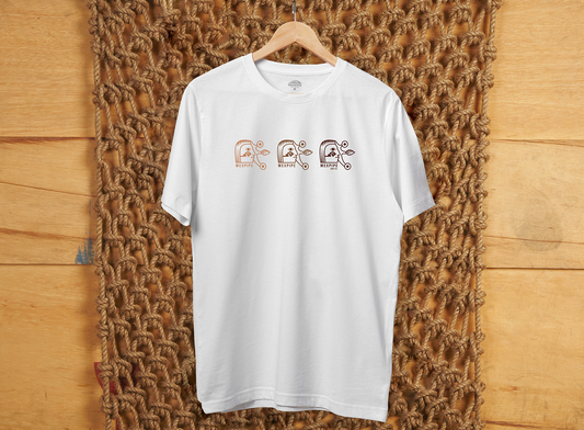 Tres caras manga corta